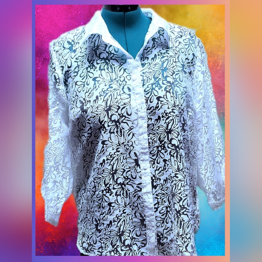 Vintage Floral Lace Blouse by Eurika